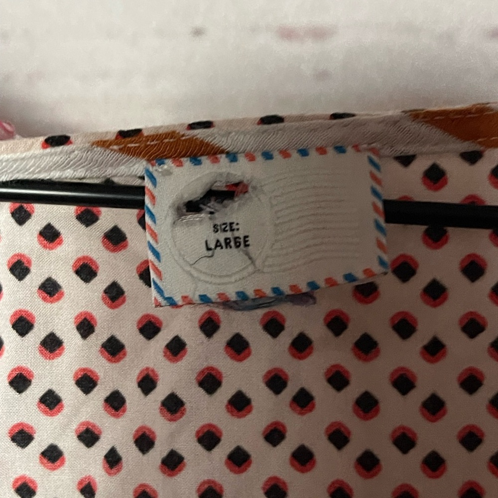 Anthropologie Postmark Split Pattern Top Size Lar… - image 5